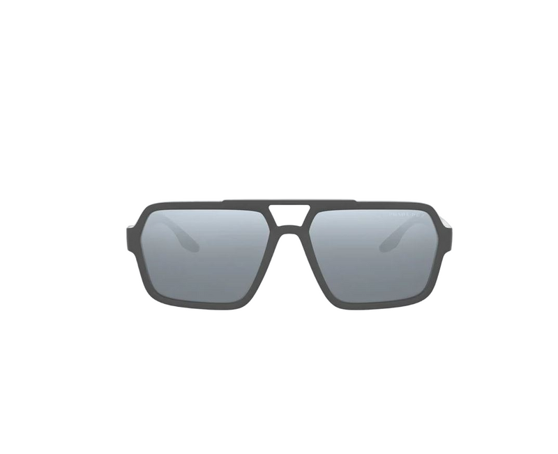 Mens Prada Linea Rossa Polarised Sunglasses Ps 01Xs Rubber Grey Silver Sunnies