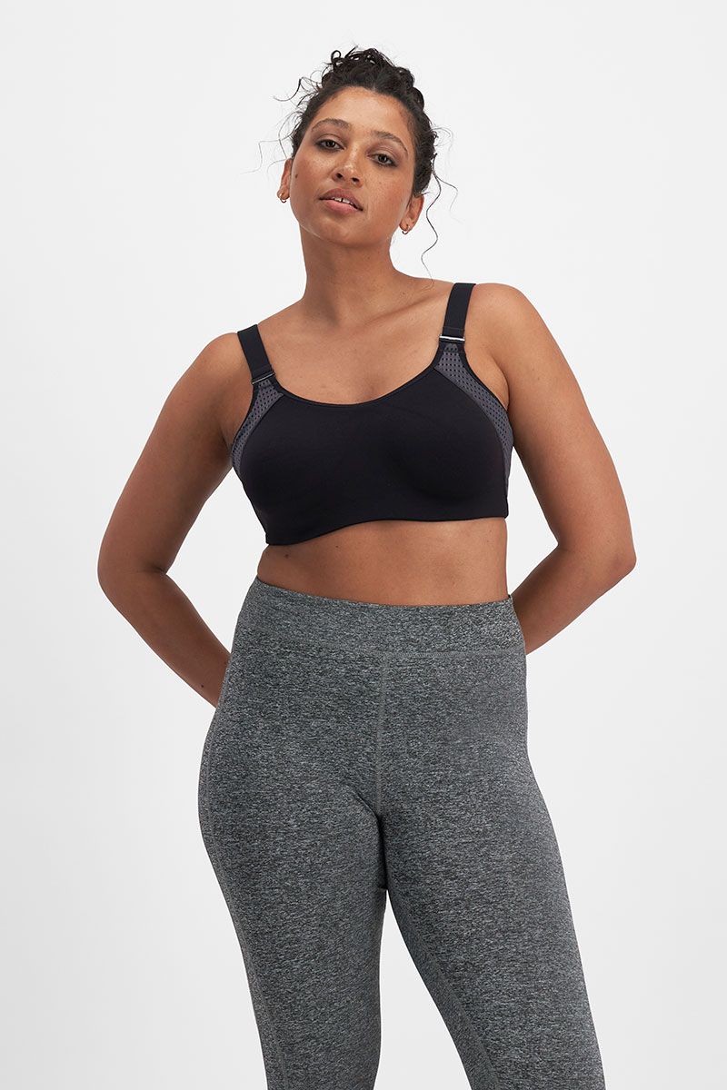 Womens Berlei ProElite Non-Contour Crop Bra Black
