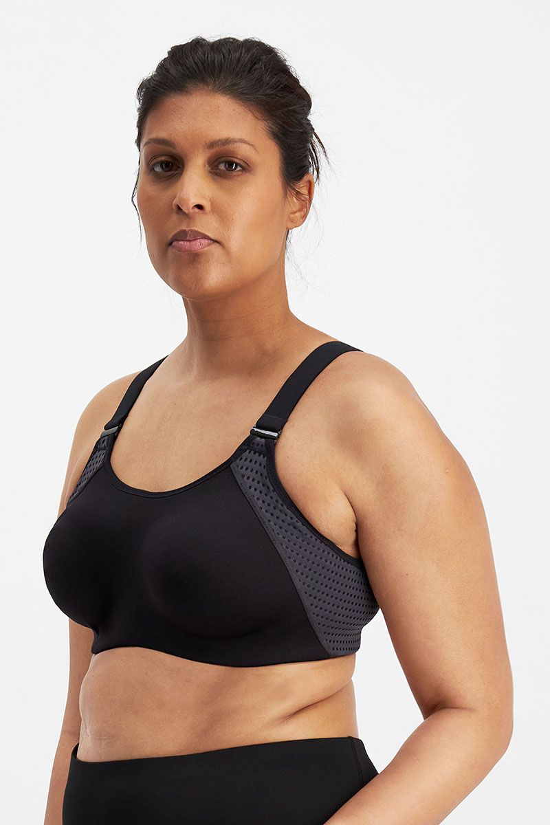 Womens Berlei ProElite Non-Contour Crop Bra Black
