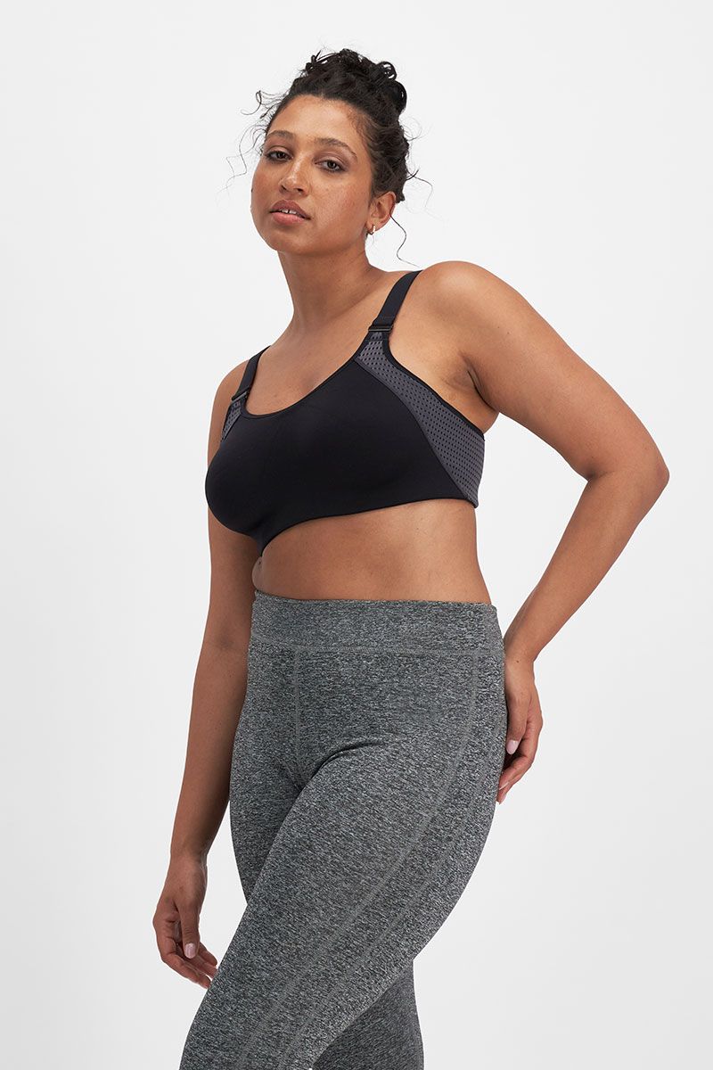 Womens Berlei ProElite Non-Contour Crop Bra Black