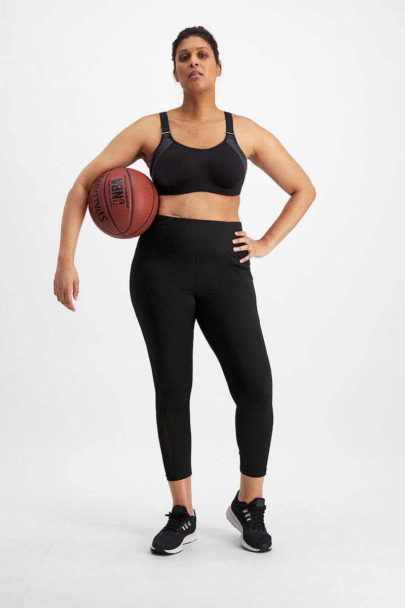 Womens Berlei ProElite Non-Contour Crop Bra Black