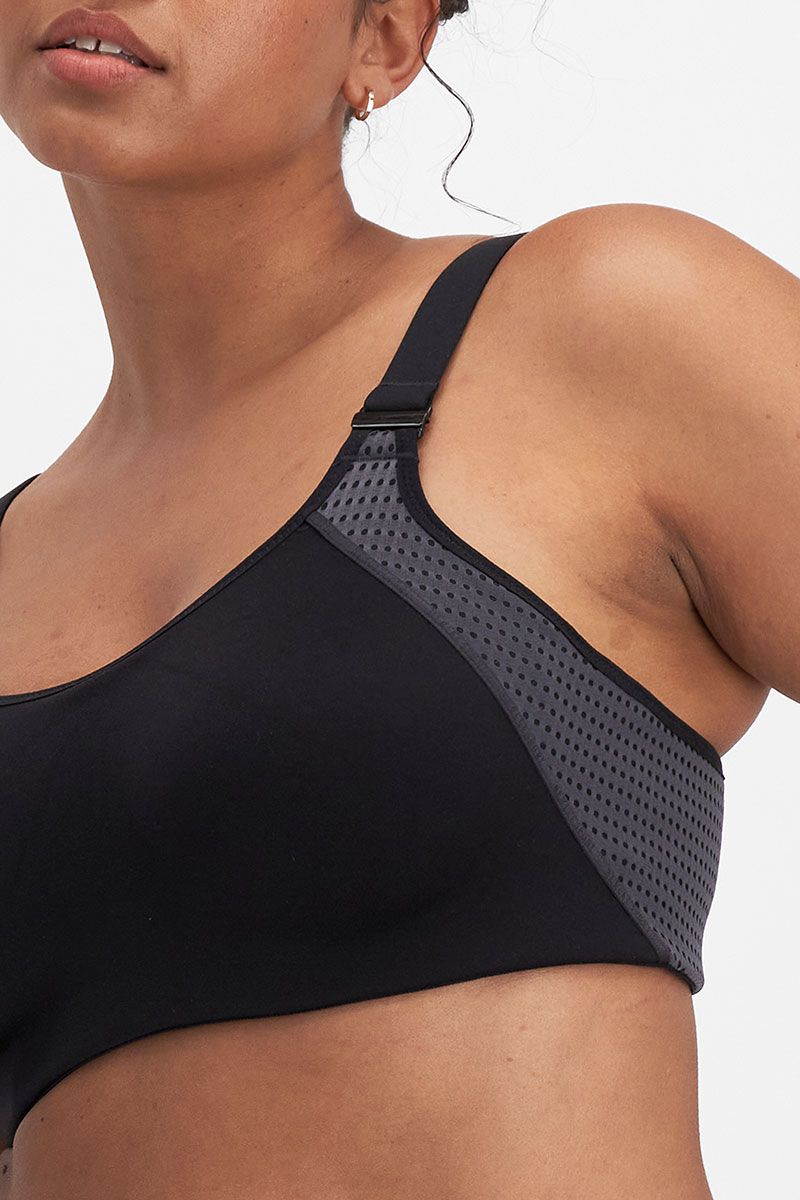 Womens Berlei ProElite Non-Contour Crop Bra Black
