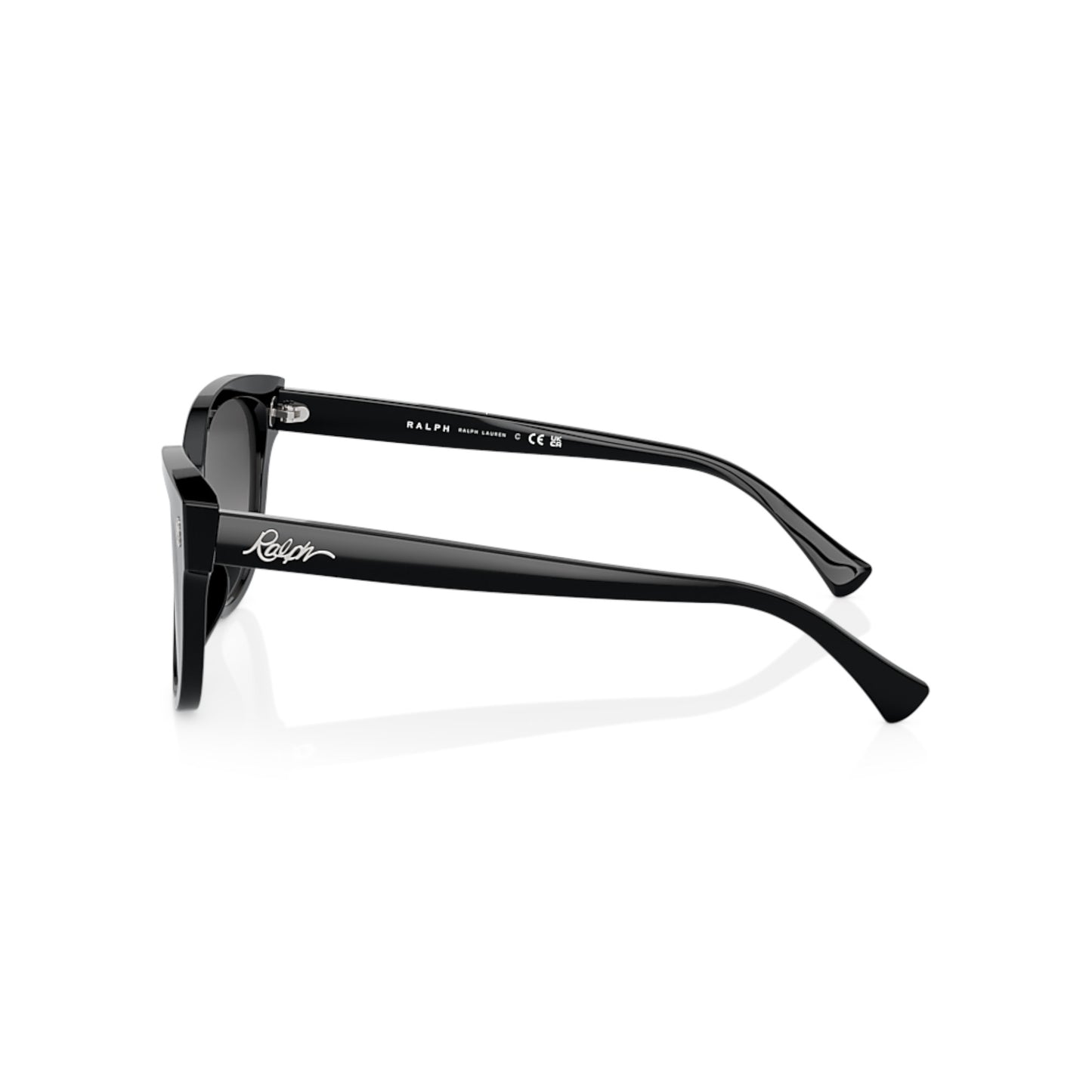 Women Ralph Ra5305u 50018G Black Cat Eye Gradient Grey Sunglasses