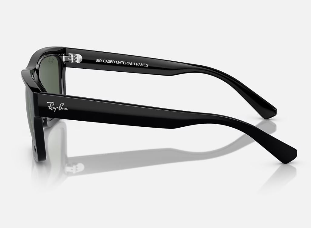 Unisex Adults Ray-Ban Warren RB4396 Sunglasses Polished Black/ Dark Green