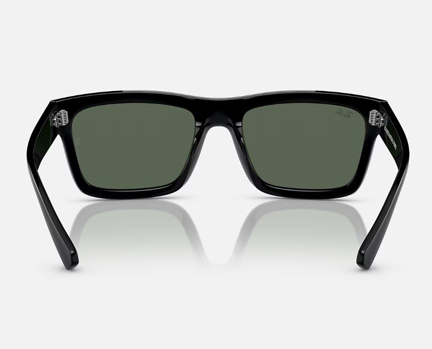 Unisex Adults Ray-Ban Warren RB4396 Sunglasses Polished Black/ Dark Green
