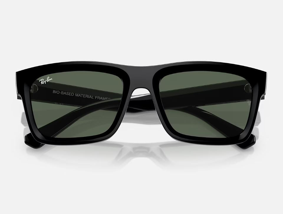 Unisex Adults Ray-Ban Warren RB4396 Sunglasses Polished Black/ Dark Green