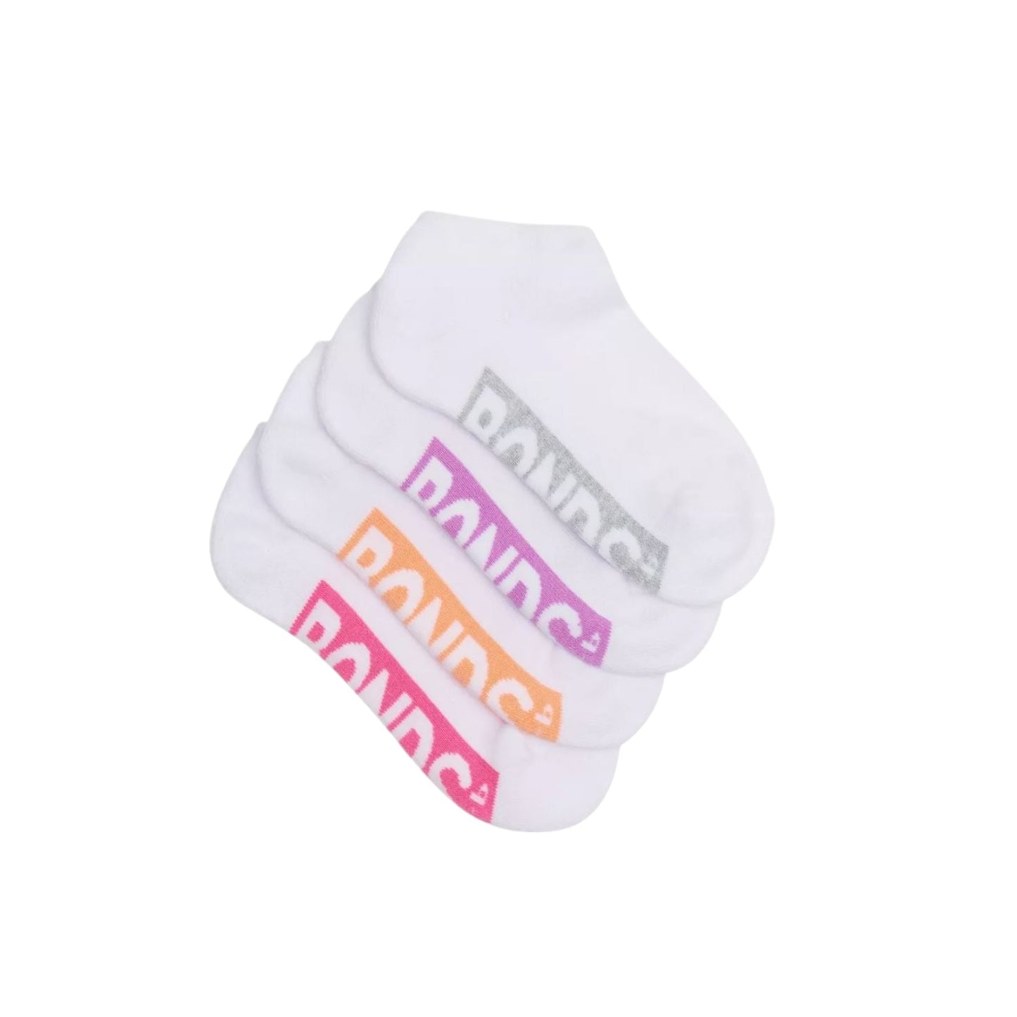 4 Pack Kids Boys Bonds Logo Light Cushioned Low Cut Socks White