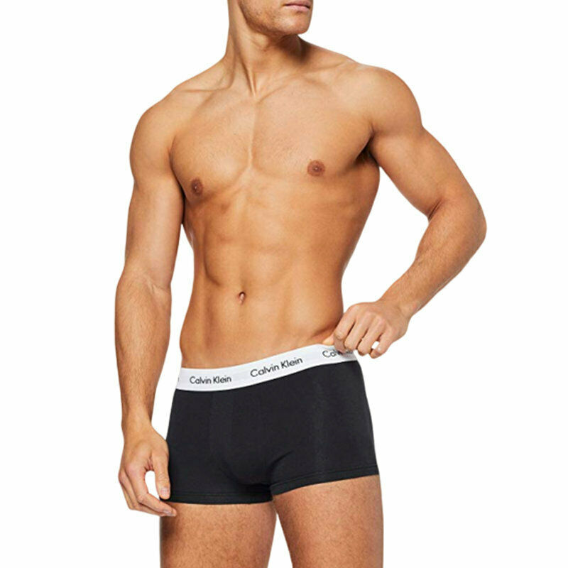 6 Pairs X Calvin Klein Mens Ck Low Rise Trunk Boxer Underwear Black 001