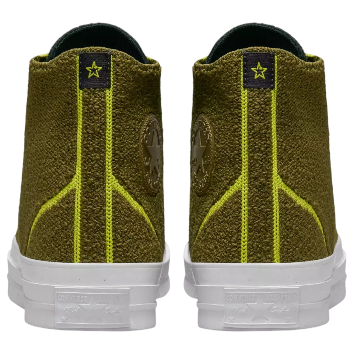 Unisex Adults Converse Renew Remix Chuck 70 High Top Shoes Dark Moss/Black/Lime Twist