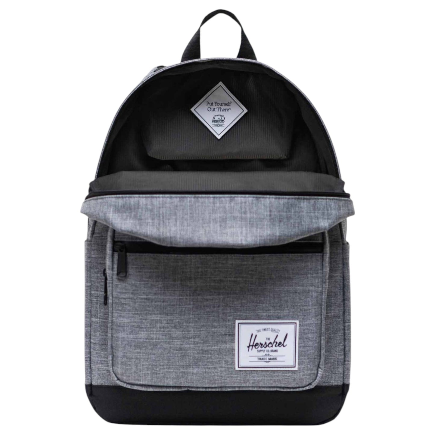 Unisex Adults Herschel Pop Quiz 25L Backpack Raven Crosshatch