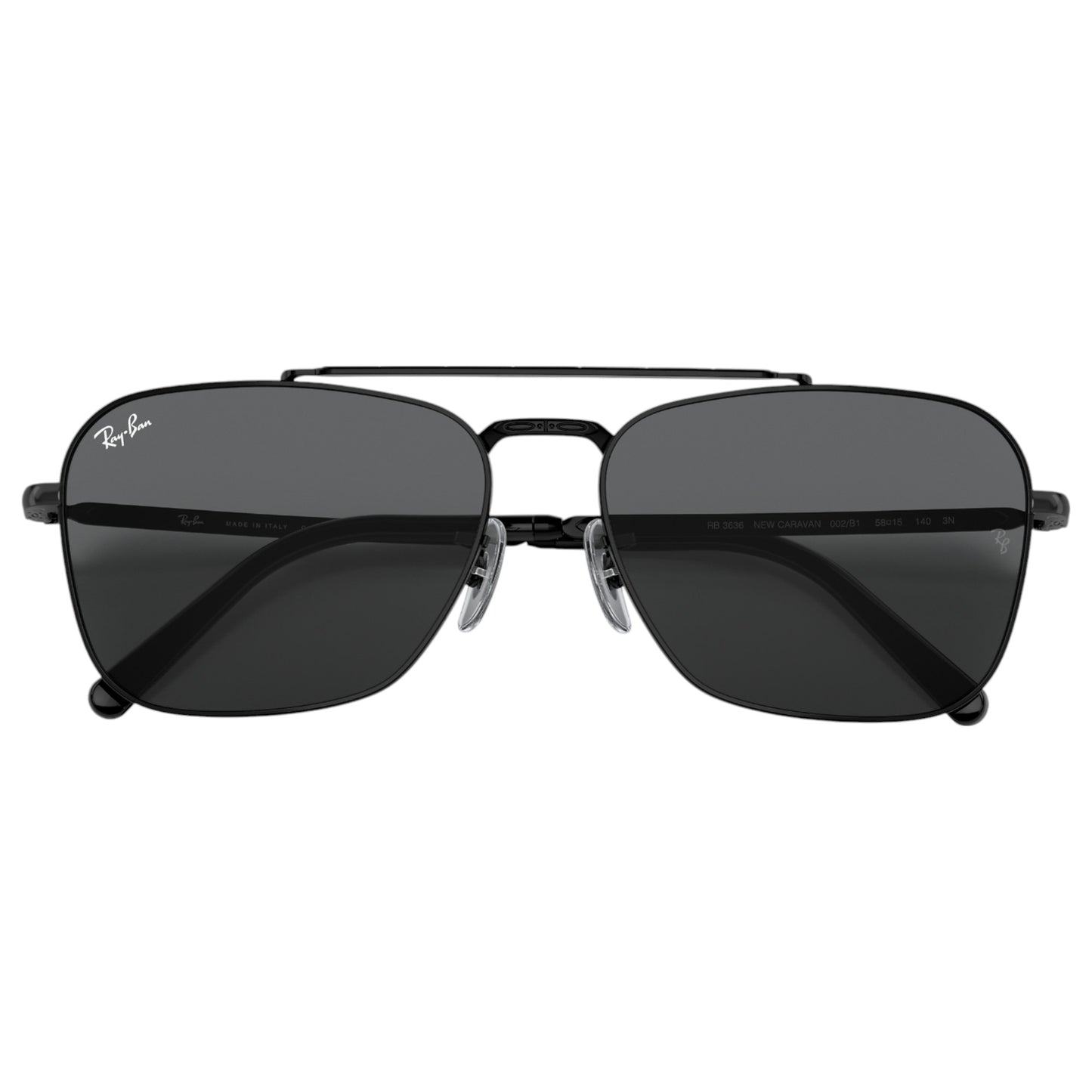 Unisex Adults Ray-Ban New Caravan RB3636 Sunglasses Polished Black/ Grey
