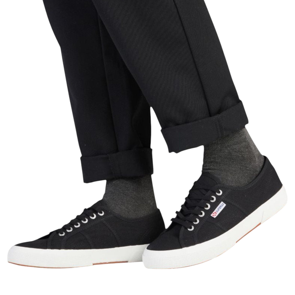 Unisex Adults Superga 2750 Cotu Classic Shoes Black/White