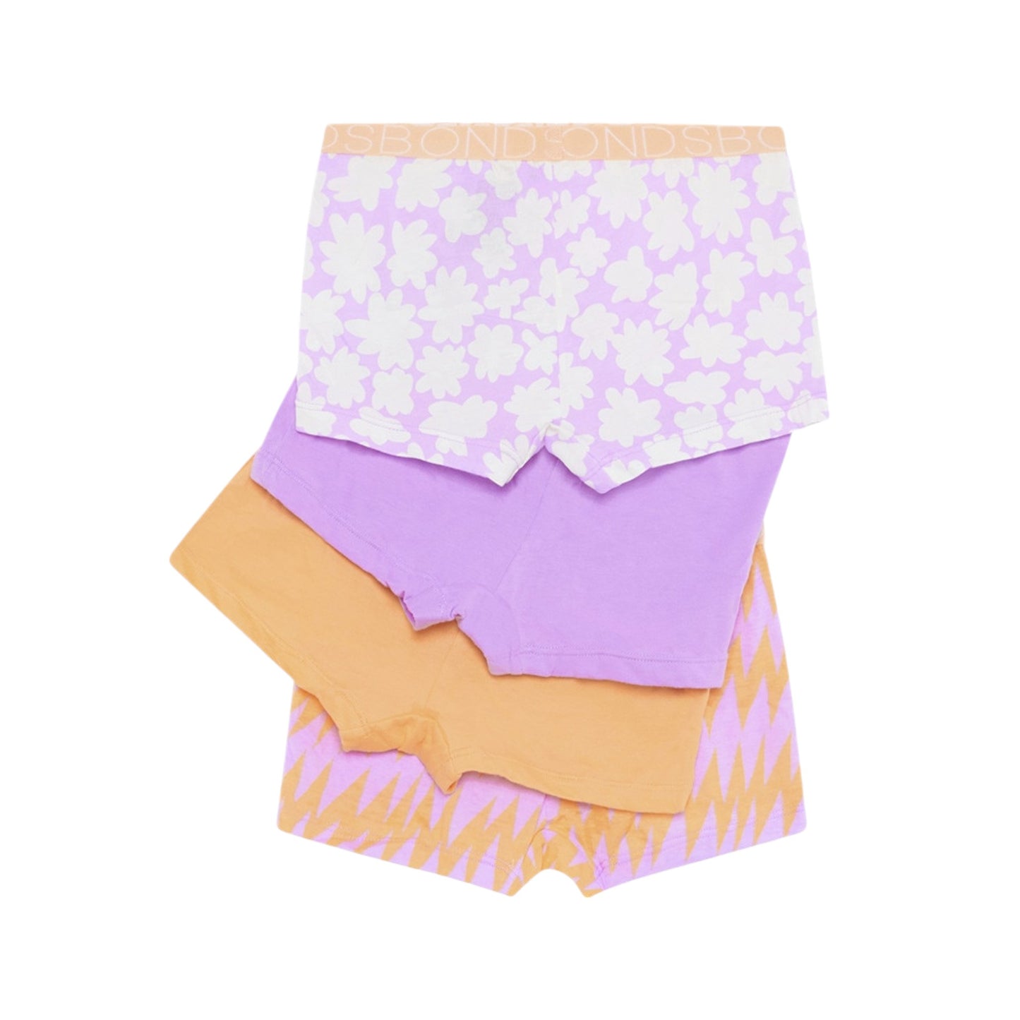 4 Pack Kids Girls Bonds Shortie Trunks Underwear Multi