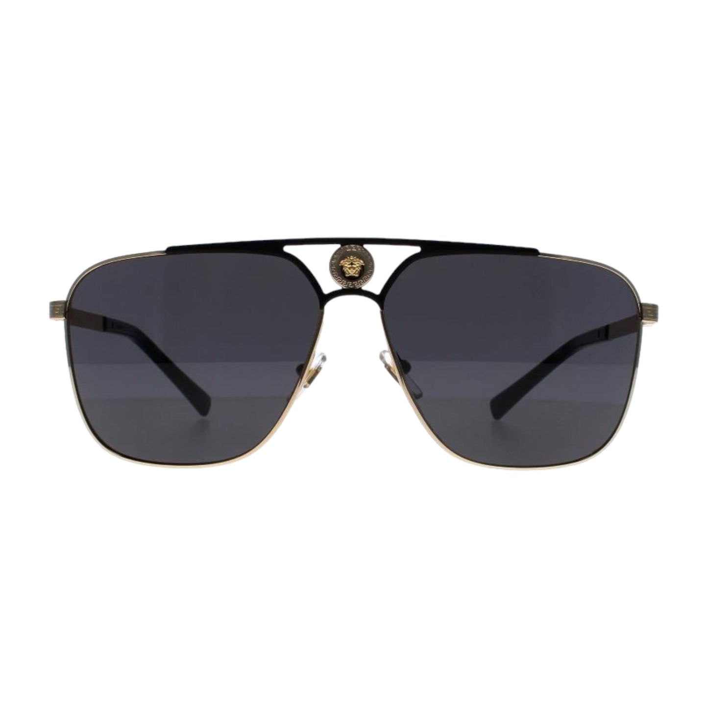 Mens Versace VE2238 Sunglasses Gold Matte Black/Dark Grey