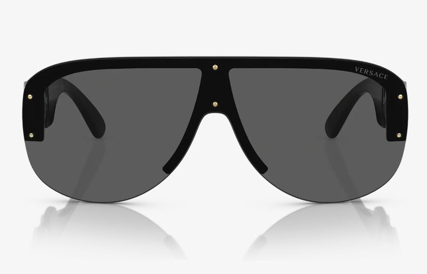 Mens Versace VE4391 Sunglasses Black/Dark Grey