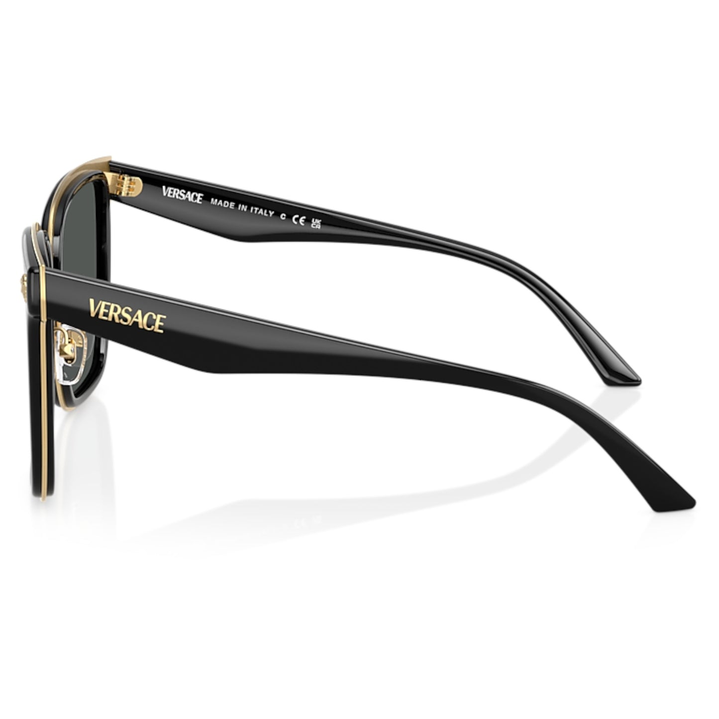 Women Versace Ve2278d Gb1/87 Black Butterfly Dark Grey Sunglasses