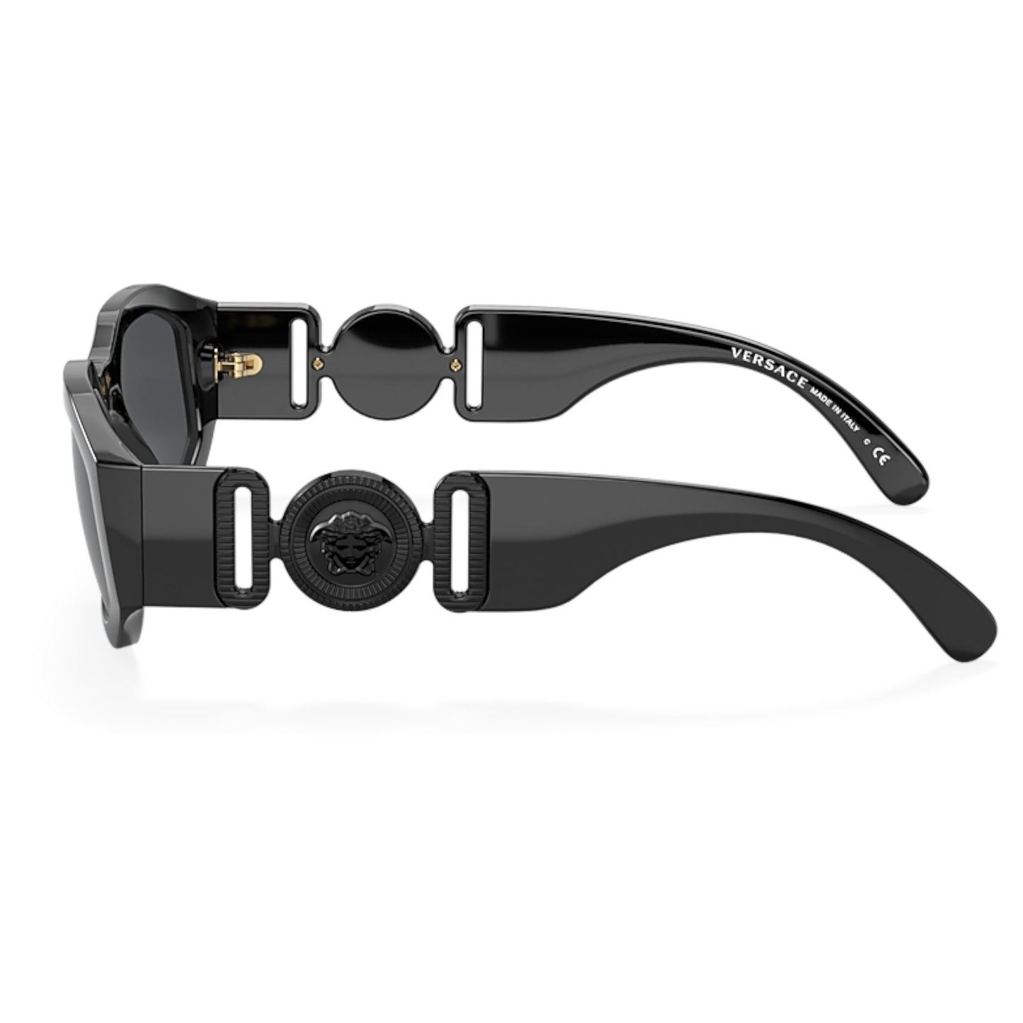 Unisex Versace Ve4361 536087 Black Irregular Dark Grey Sunglasses