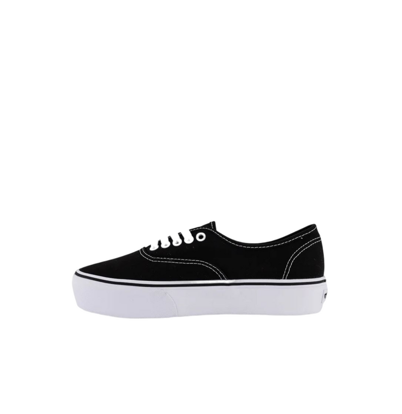 Unisex Vans Authentic Platform 2.0 Black/White Lace Up Shoes