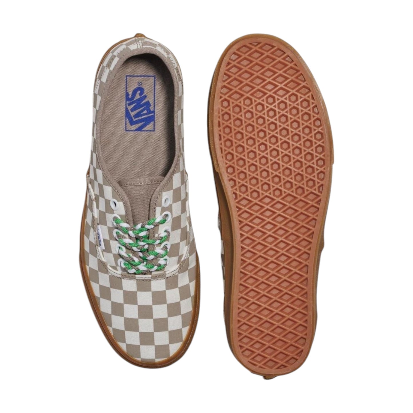 Mens Vans Authentic Checkerboard Shoes Grey