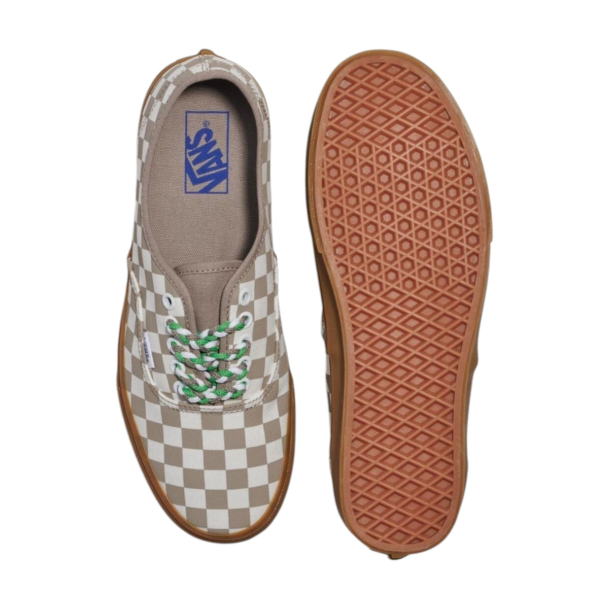 Mens Vans Authentic Checkerboard Shoes Grey