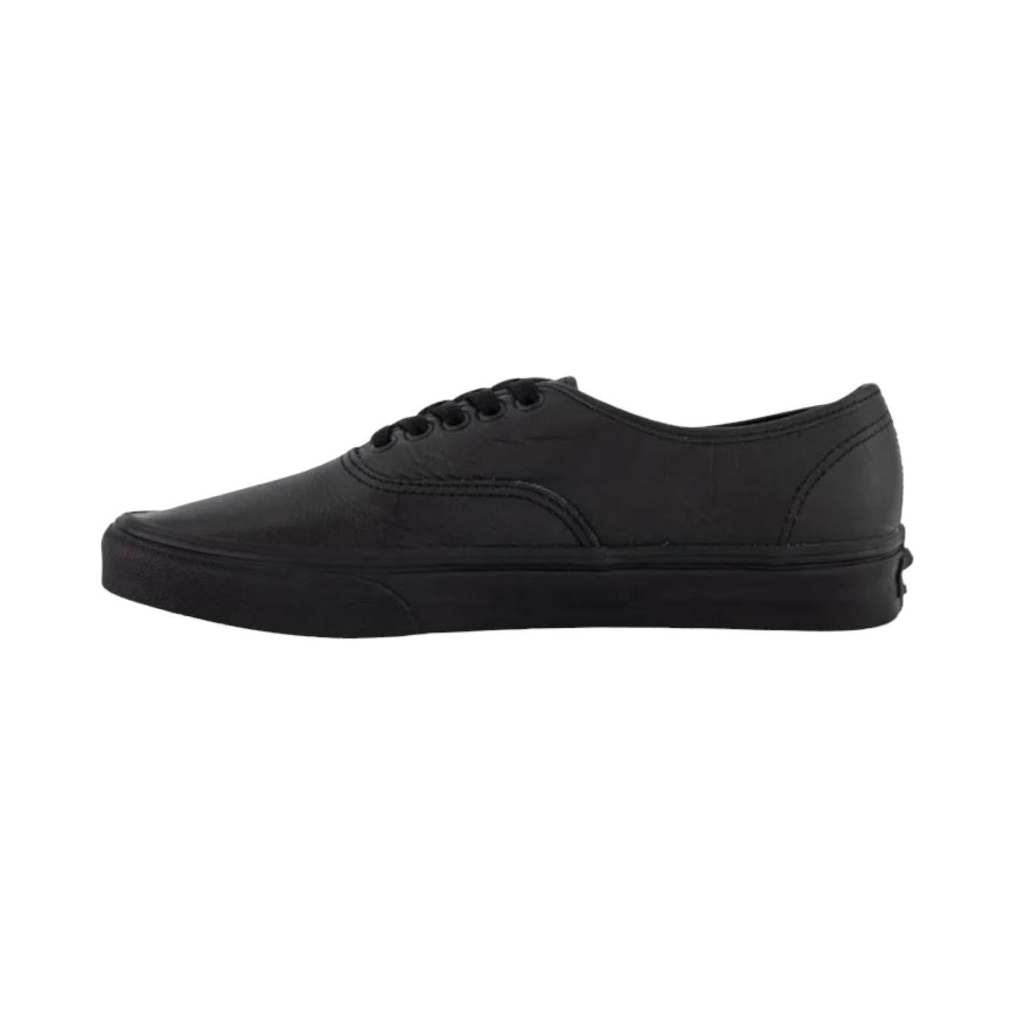 Mens Vans Authentic Leather Shoes Black/Black