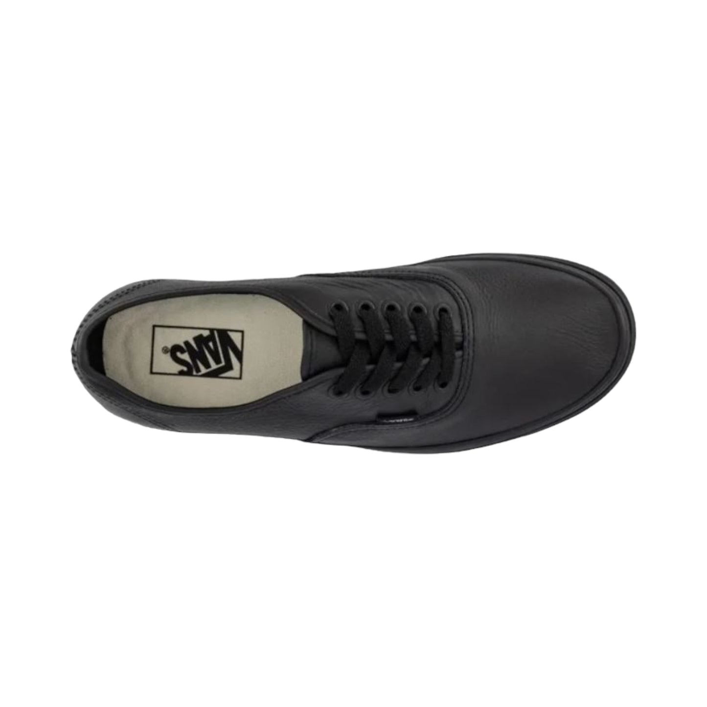 Mens Vans Authentic Leather Shoes Black/Black