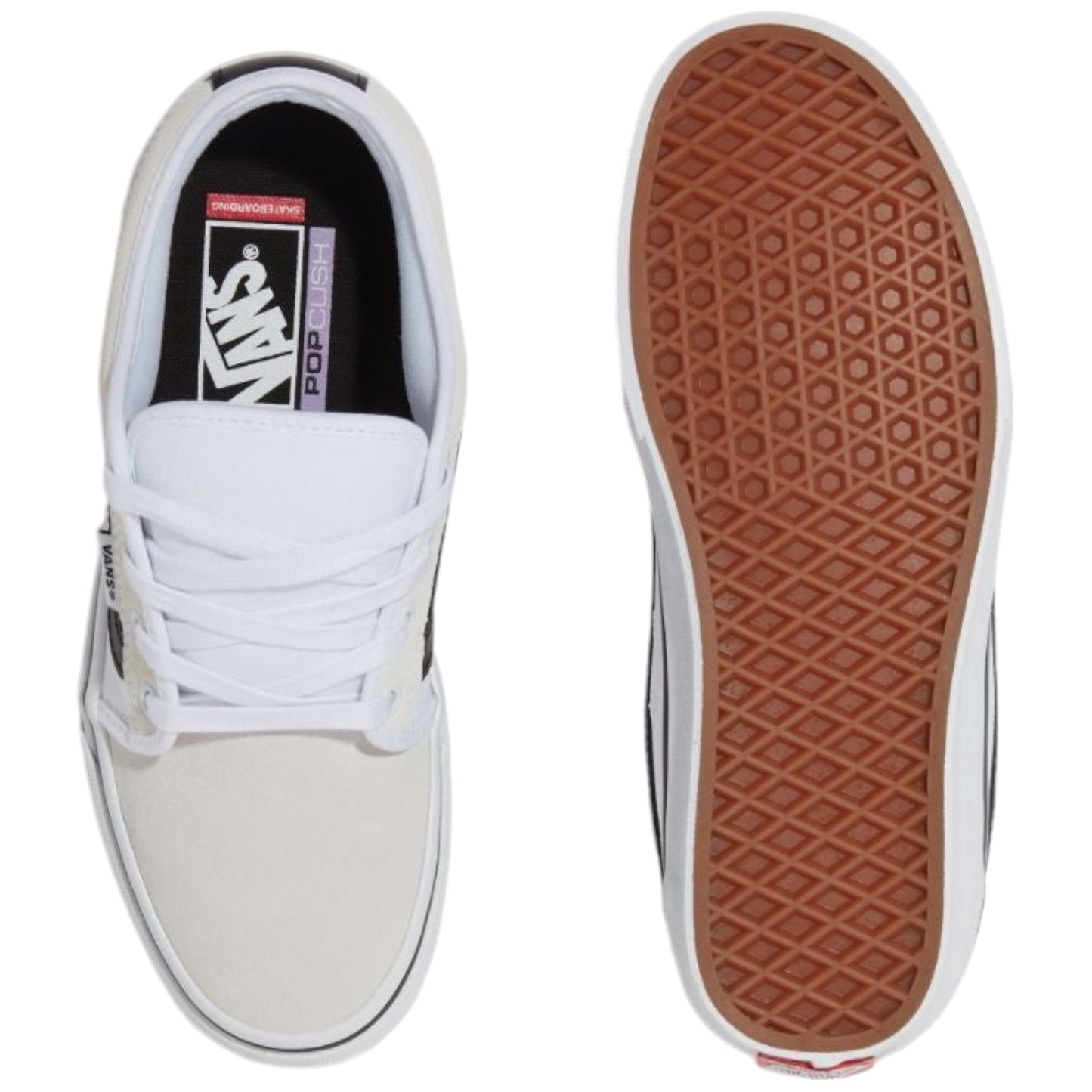 Mens Vans Chukka Low Sidestripe Shoes White/Black/Gum
