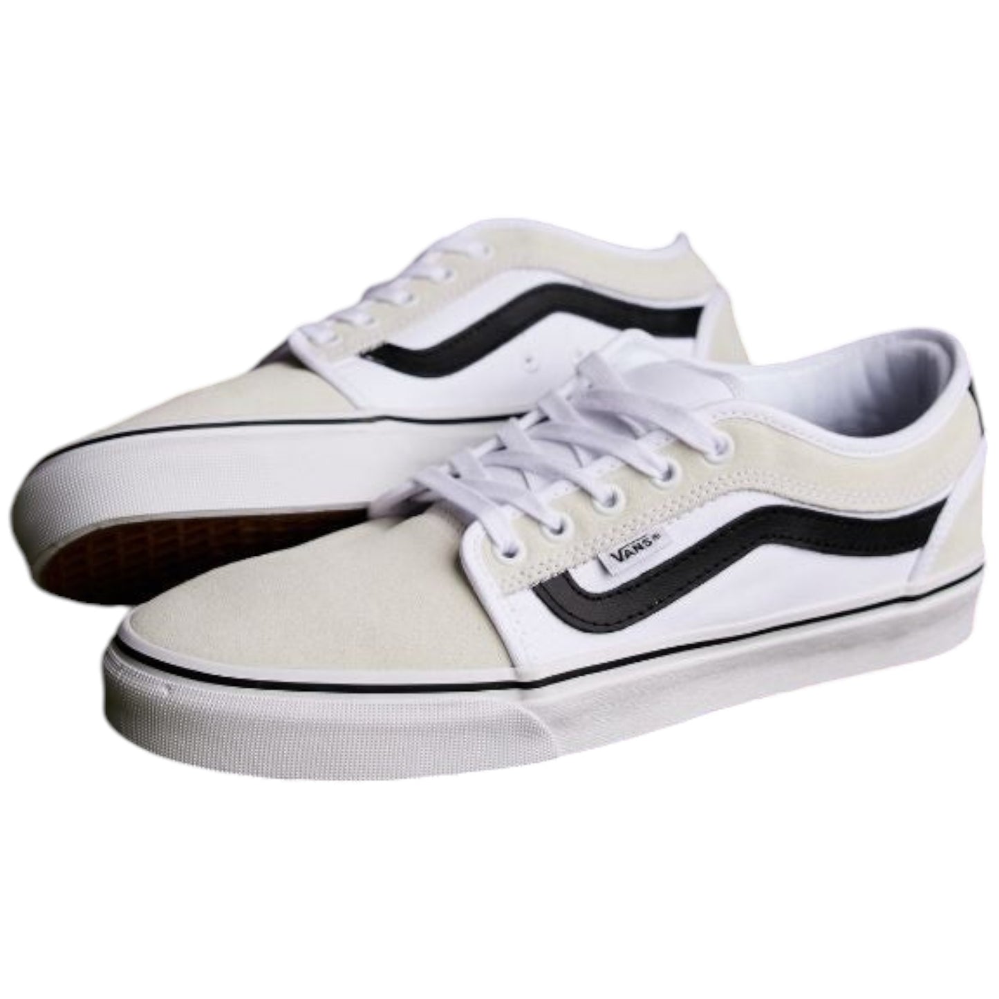 Mens Vans Chukka Low Sidestripe Shoes White/Black/Gum