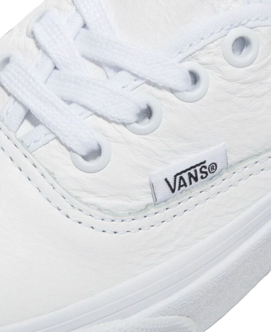 Mens Vans Authentic Premium Leather Shoes White