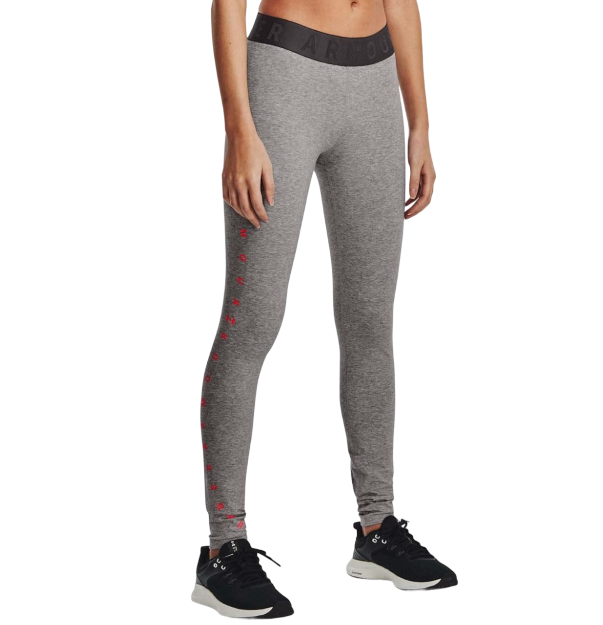 Womens Under Armour Graphic Leggings Charcoal / Heather / Black