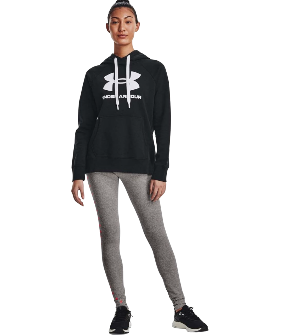 Womens Under Armour Graphic Leggings Charcoal / Heather / Black