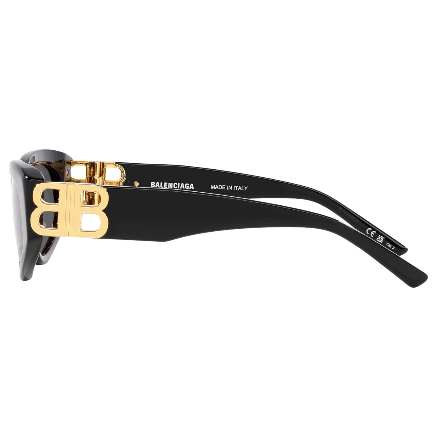 Womens Balenciaga BB0095S Sunglasses Black/Gold/Grey
