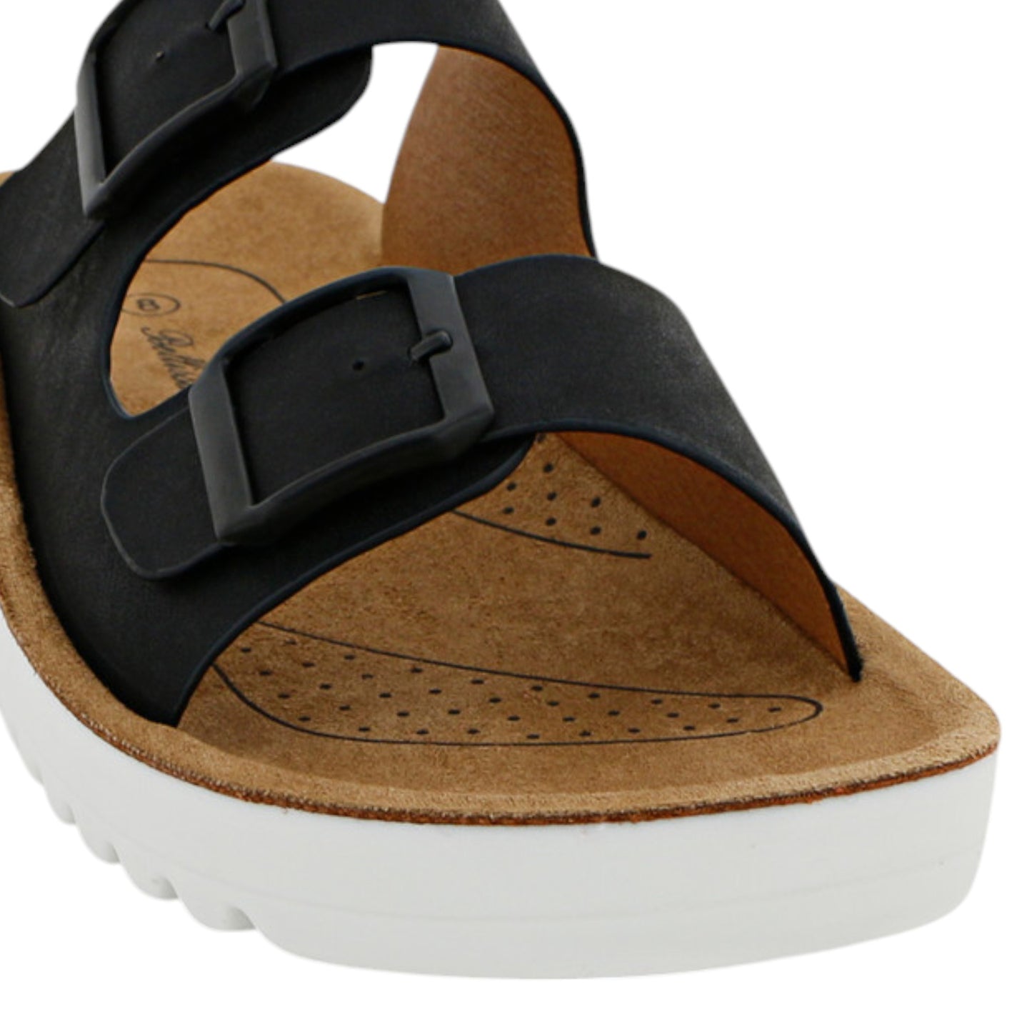 Womens Bellissimo Meg Slides Black/White