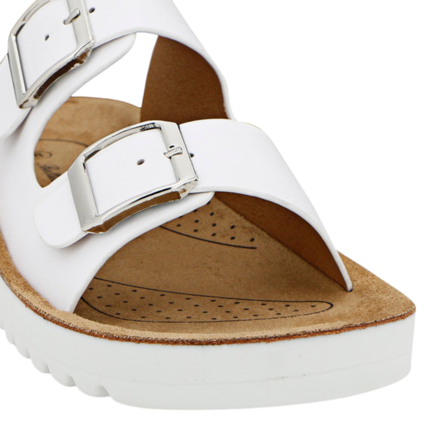 Womens Bellissimo Meg Slides White