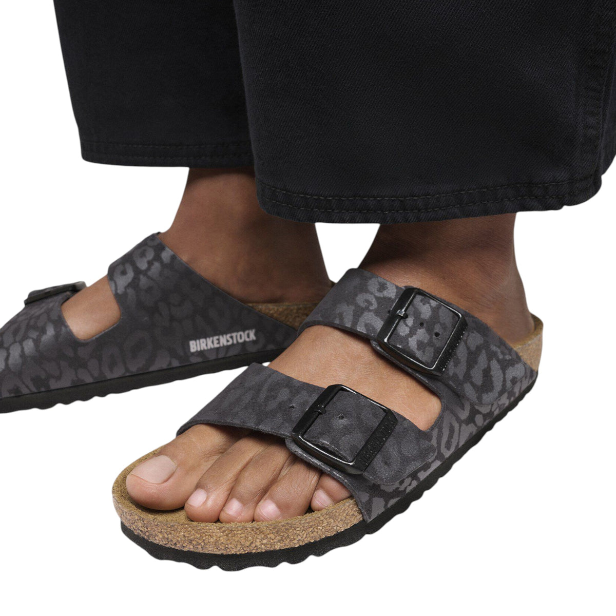 Womens Birkenstock Arizona Vegan Sandals Leo Black