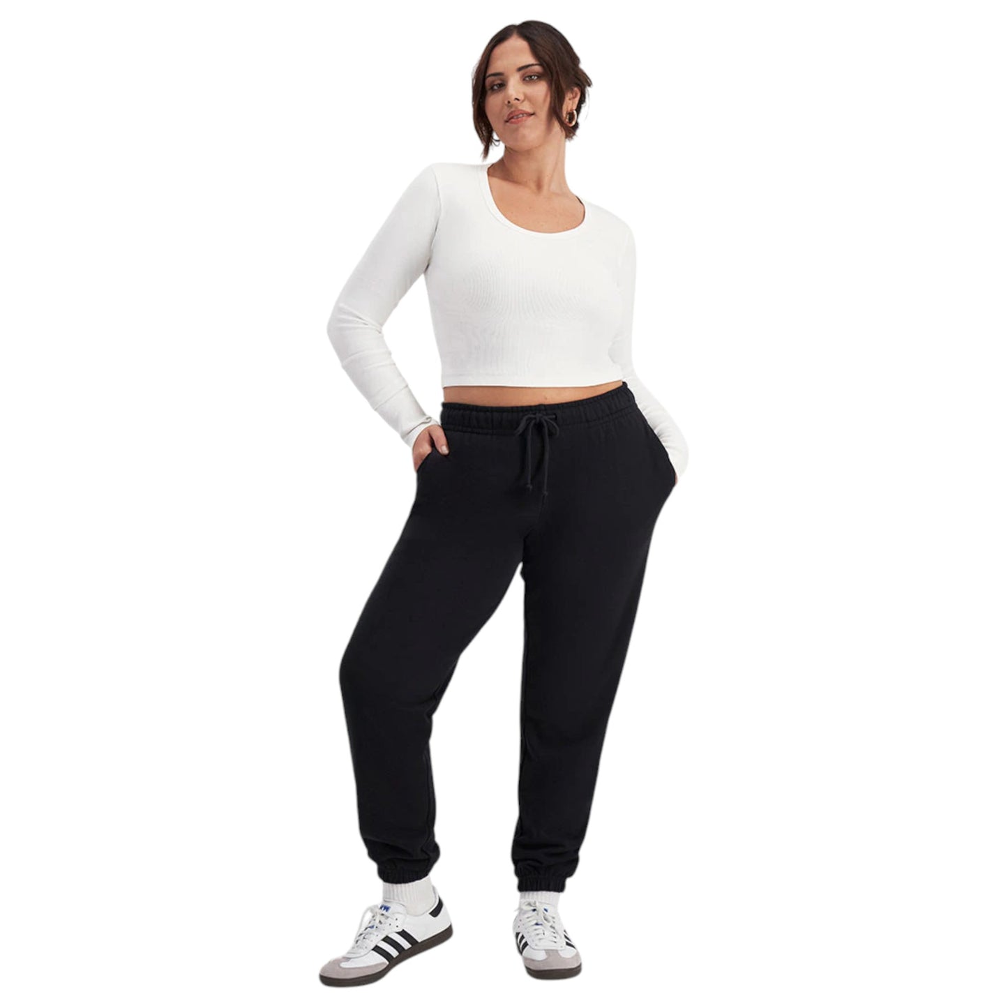 Womens Bonds Sweats Cotton Jogger Trackies Black