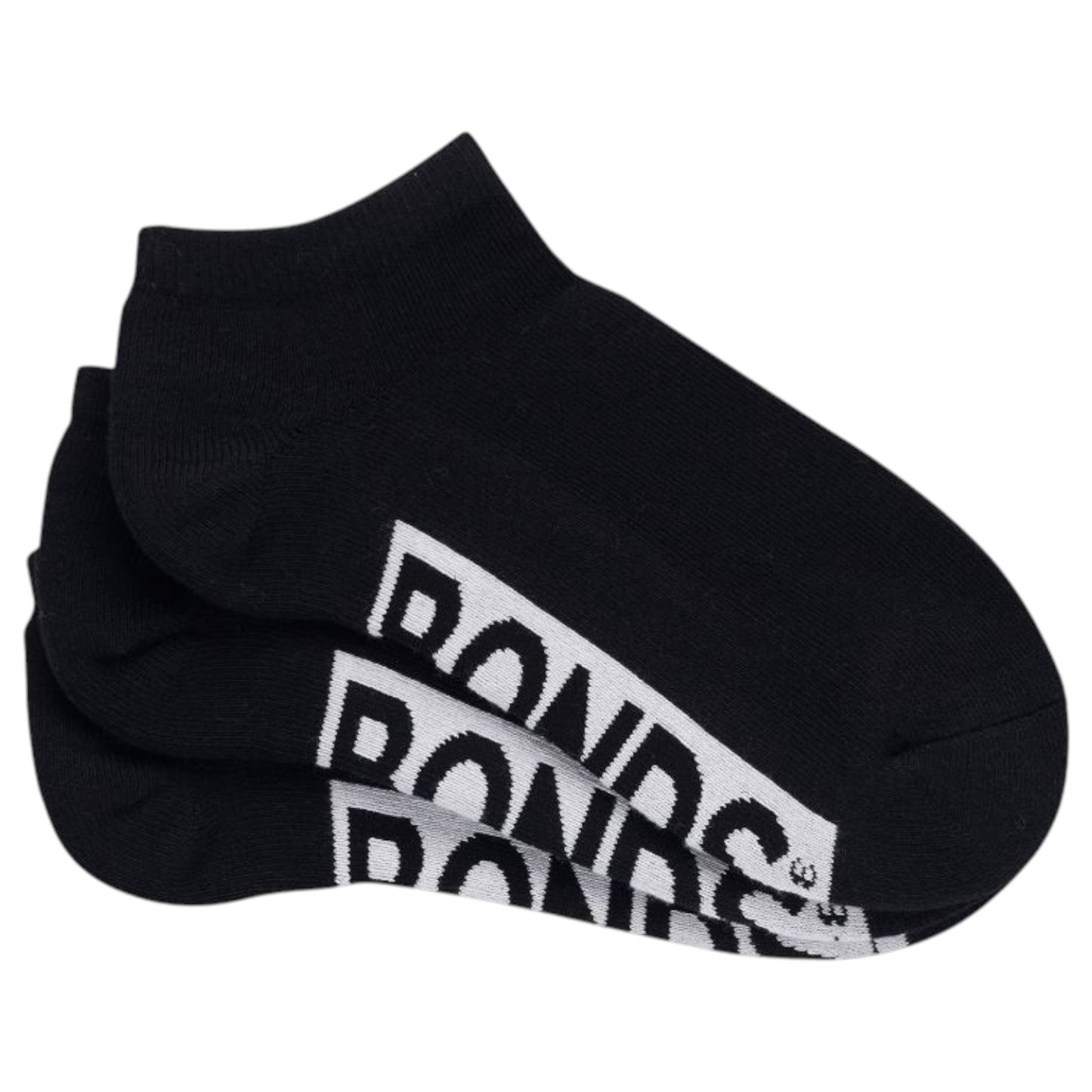 3 Pack Womens Bonds Logo Cushioned Low Cut Socks Black