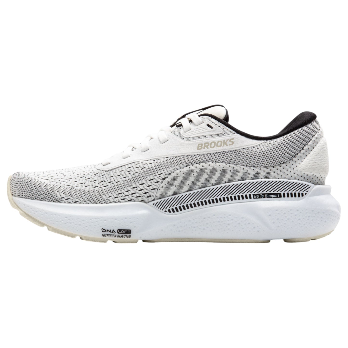 Womens Brooks Adrenaline GTS 24 Shoes White/Black/Pelican