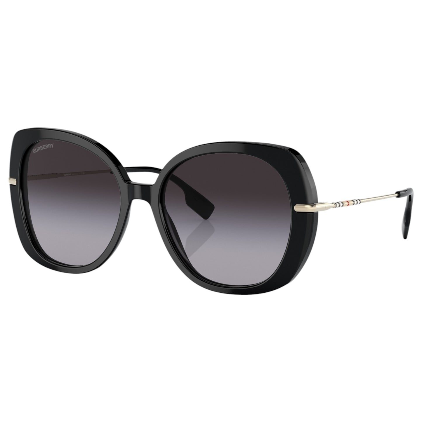 Womens Burberry Eugenie BE4374 Sunglasses Black/Grey Gradient