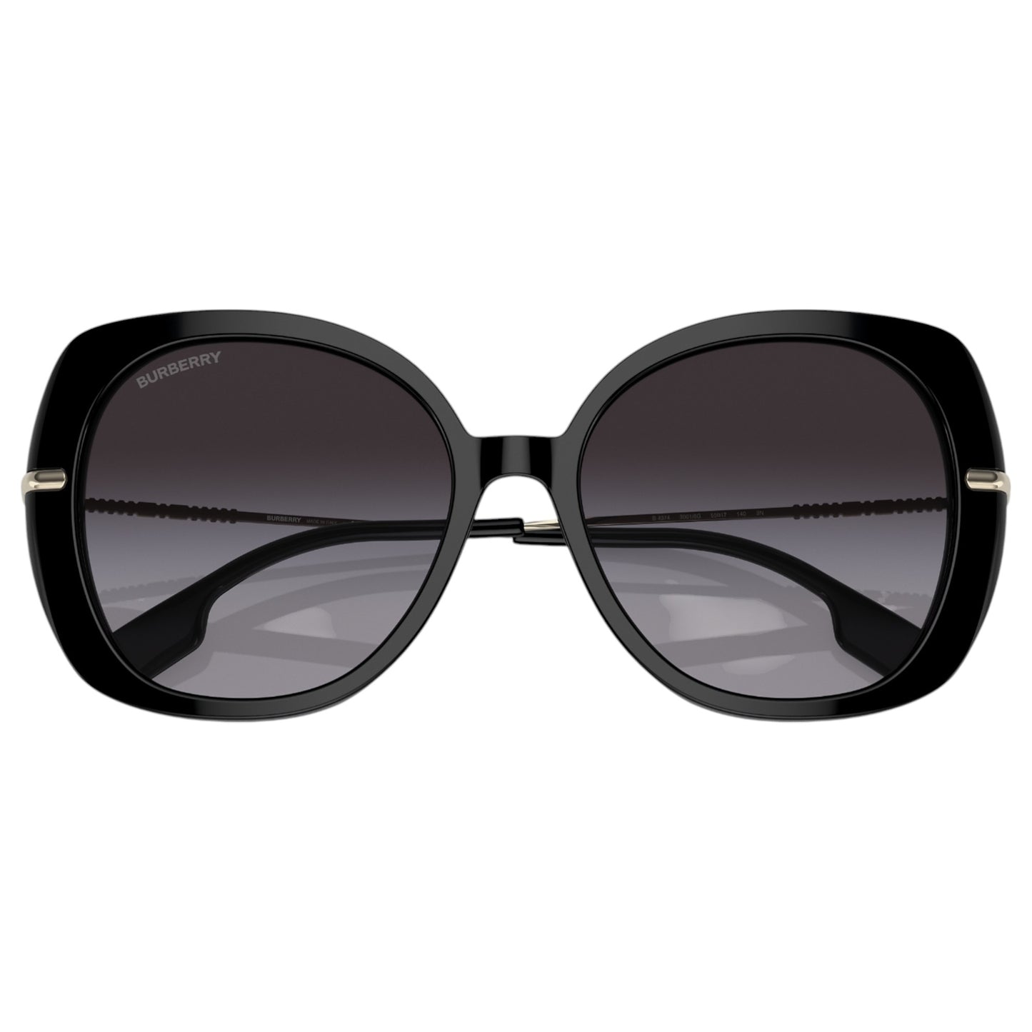 Womens Burberry Eugenie BE4374 Sunglasses Black/Grey Gradient