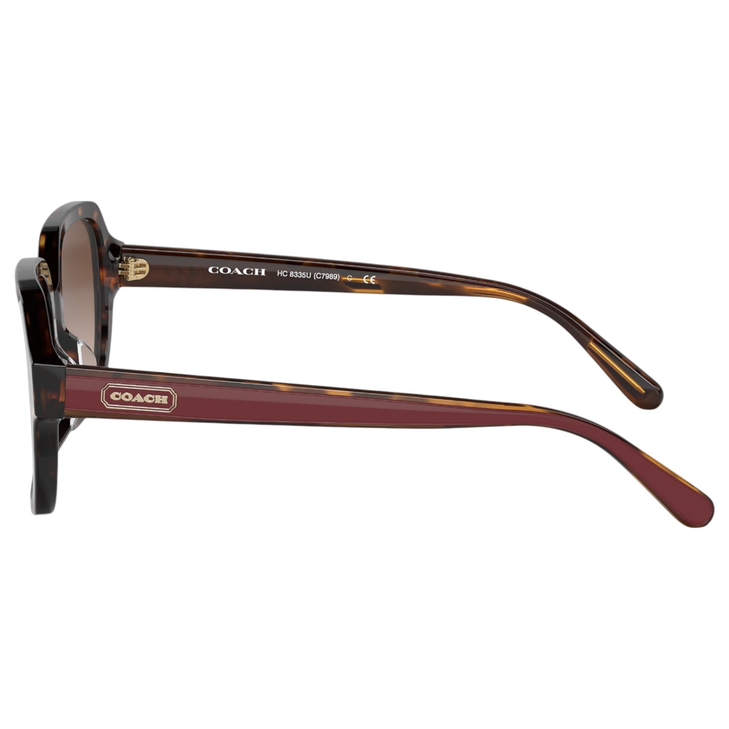 Womens Coach CH8335U Sunglasses Dark Tortoise/ Brown