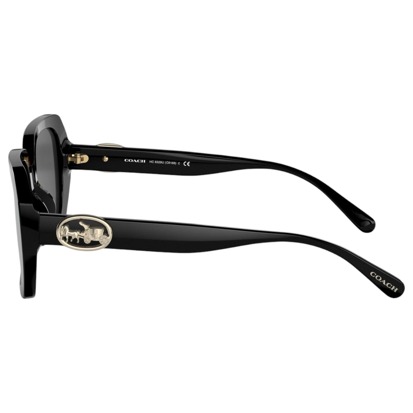 Womens Coach HC8329U Sunglasses Black/ Dark Grey