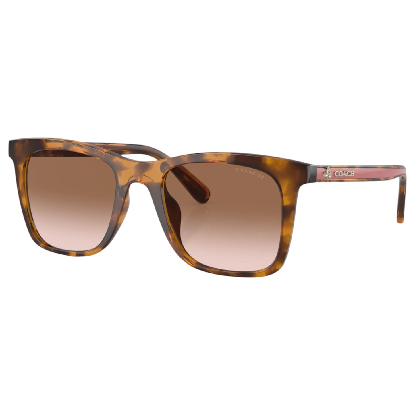 Womens Coach HC8374U Sunglasses Dark Tortoise/Brown Pink