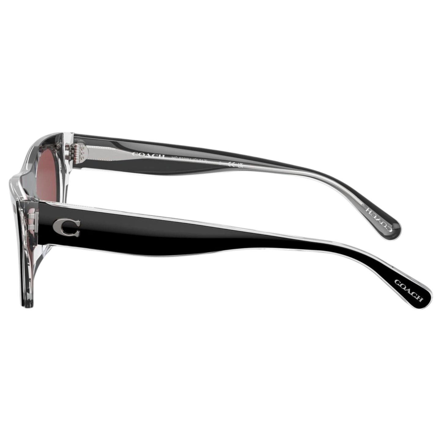 Womens Coach HC8389U Sunglasses Black Clear/Violet