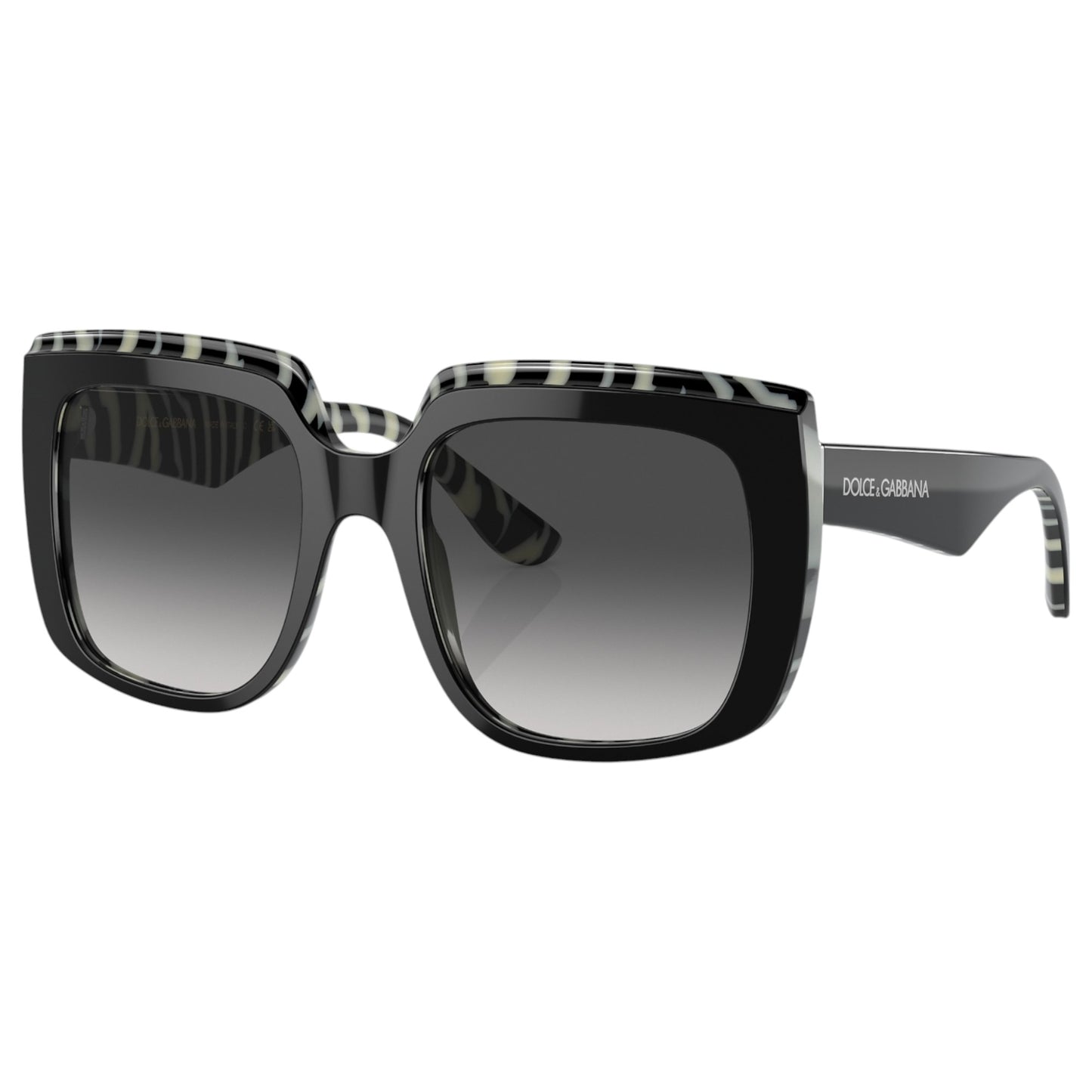 Womens Dolce & Gabbana DG4414 Sunglasses Top Black on Zebra