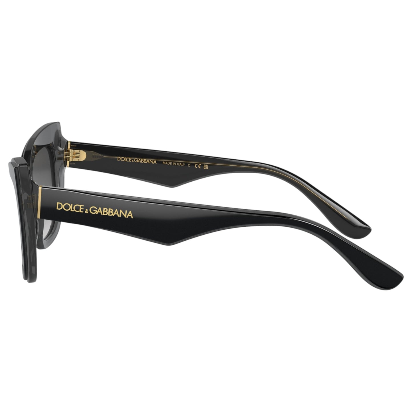 Womens Dolce & Gabbana DG4417 Sunglasses Black/ Transparent Grey