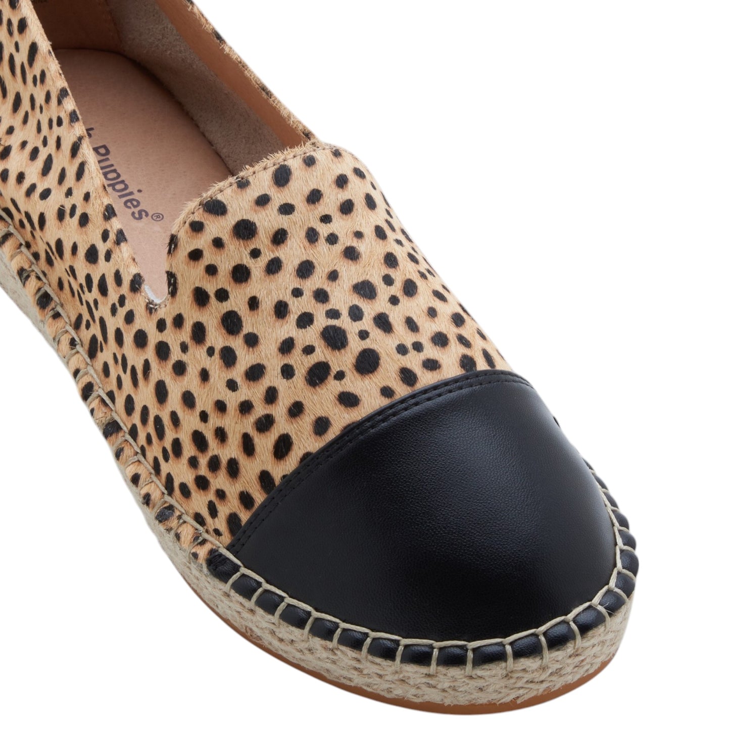 Womens Hush Puppies Banu Flats Tan Spotted Leopard