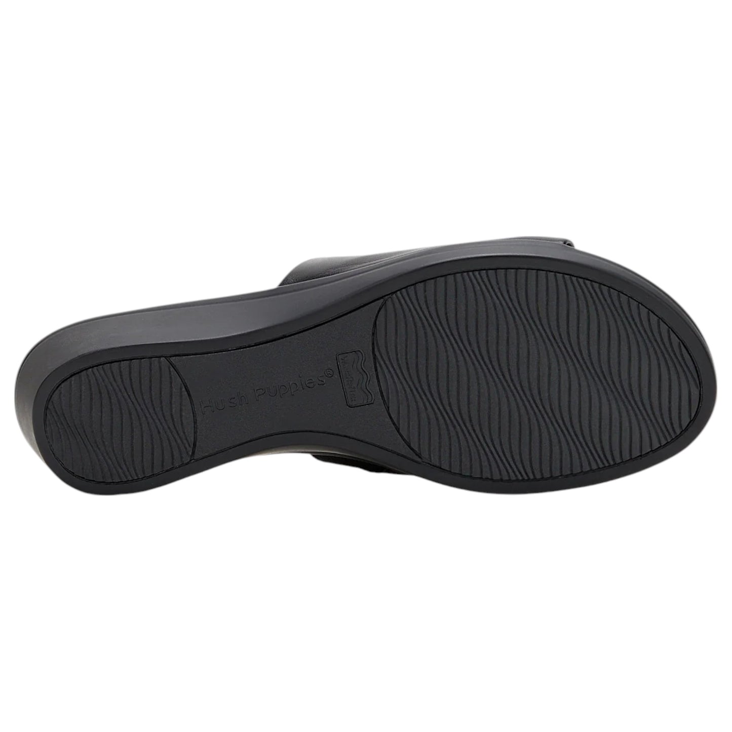 Womens Hush Puppies Coco Slides Black/Black