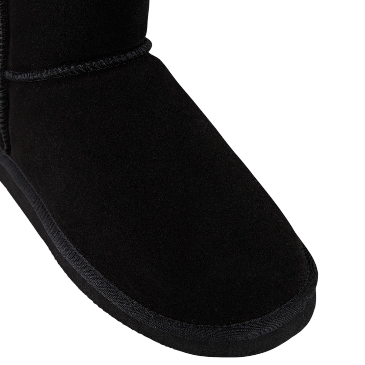 Womens Hush Puppies Lunar Boot Slippers Black Suede