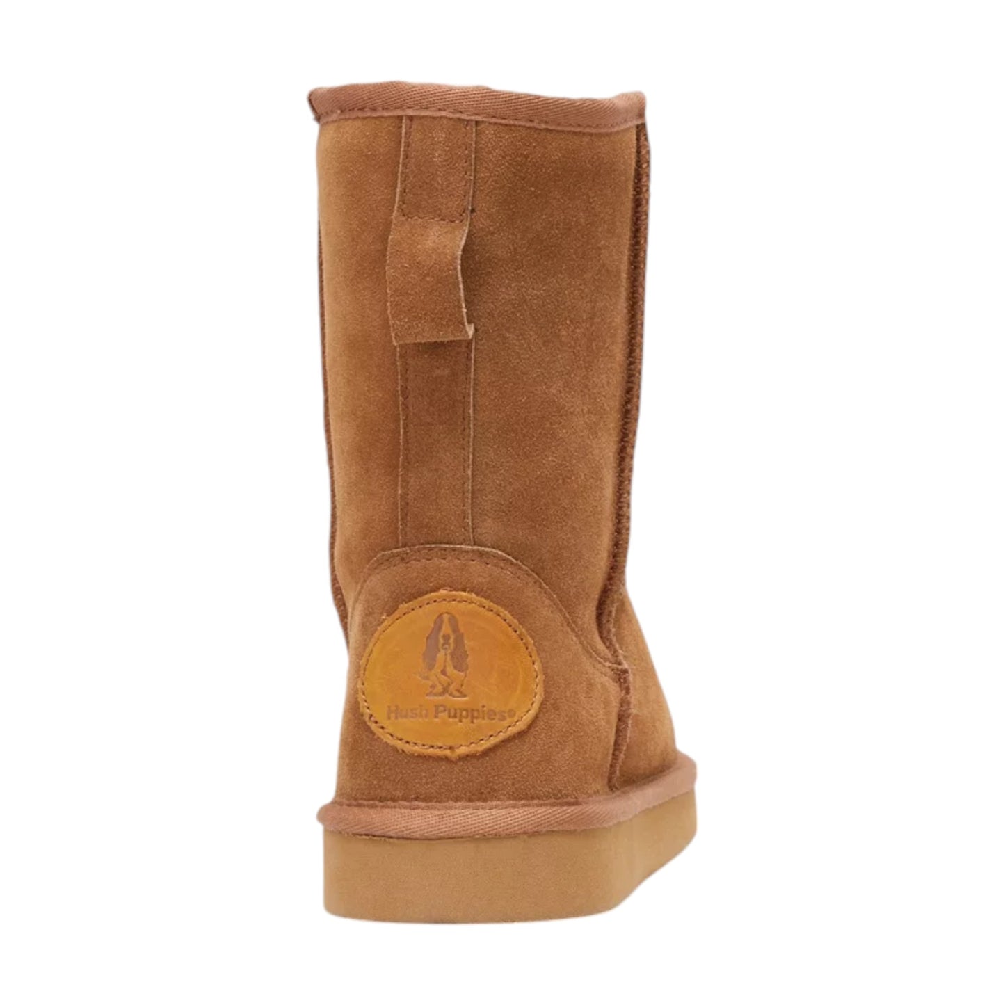 Womens Hush Puppies Lunar Boot Slippers Tan Suede
